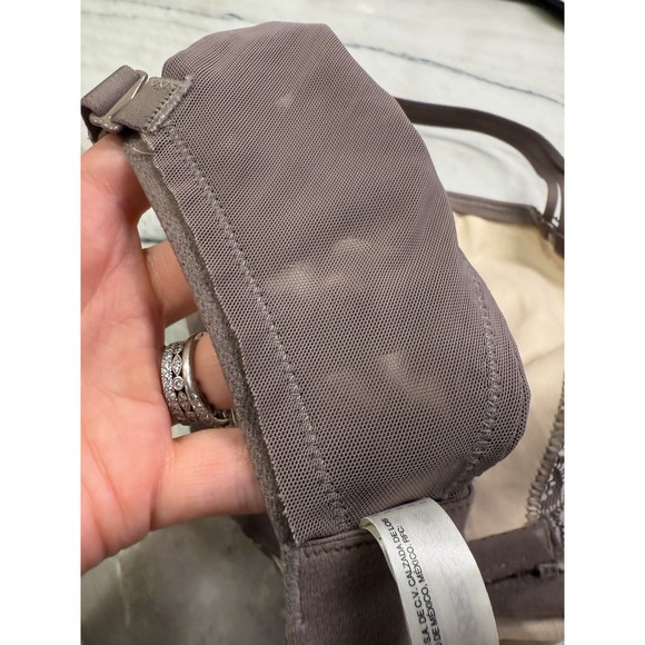 SOMA 40D Enticing Lift Balconette Unlined Bra Taupe Gray Lace EXCELLENT Cond - Picture 9 of 14